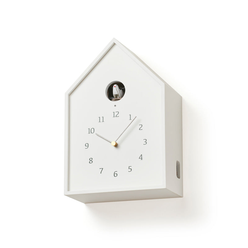 Lemnos Birdhouse Clock（バードハウス クロック）カッコー時計 ホワイト 掛け置き兼用  NY16-12 WH