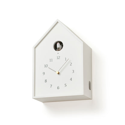 Lemnos Birdhouse Clock（バードハウス クロック）カッコー時計 ホワイト 掛け置き兼用  NY16-12 WH