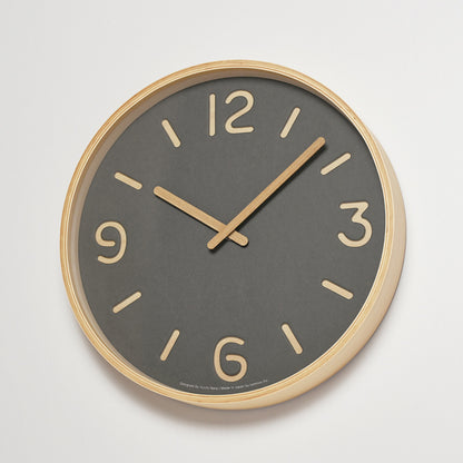 Lemnos THOMSON PAPER（トムソン ペーパー）チャコールグレー 掛け時計 NY18-15 GY