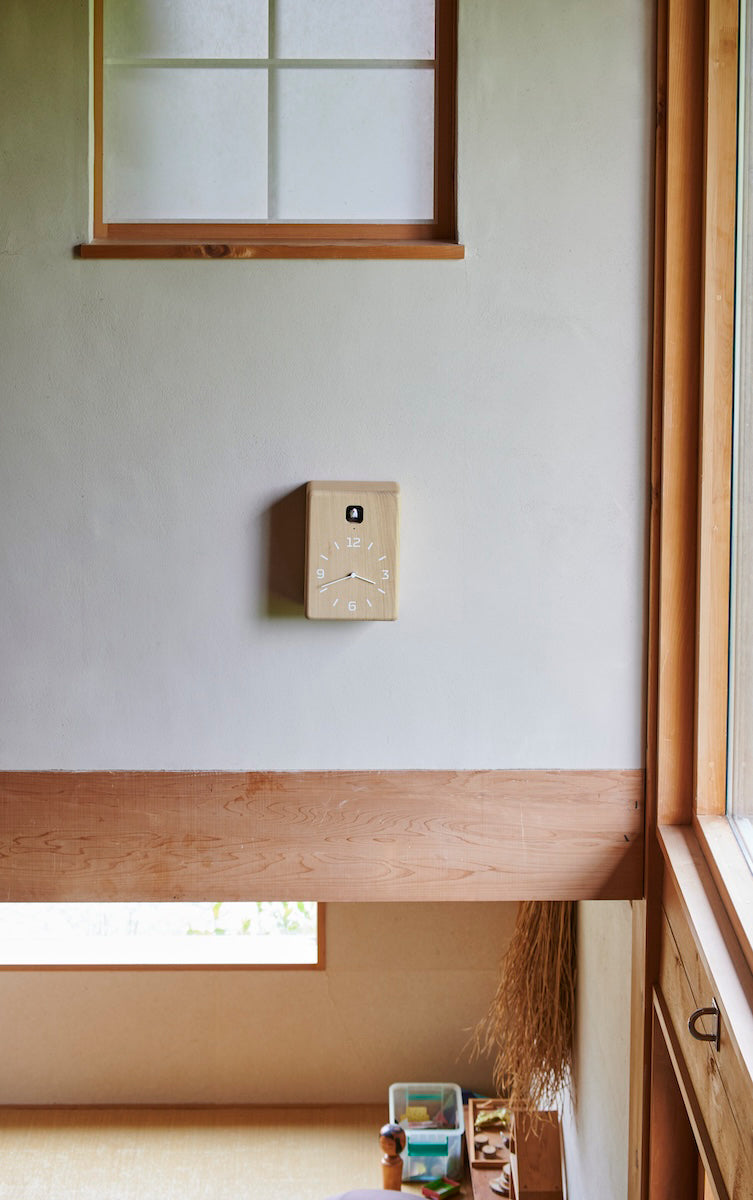 Lemnos CUCU（クク）カッコー時計 ナチュラル 掛け置き兼用  NY25-08 NT