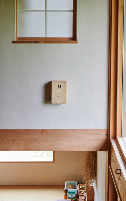 Lemnos CUCU（クク）カッコー時計 ナチュラル 掛け置き兼用  NY25-08 NT