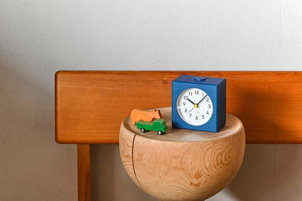 Lemnos farbe（ファルベ）ブルー 置き時計 PA25-01 BL