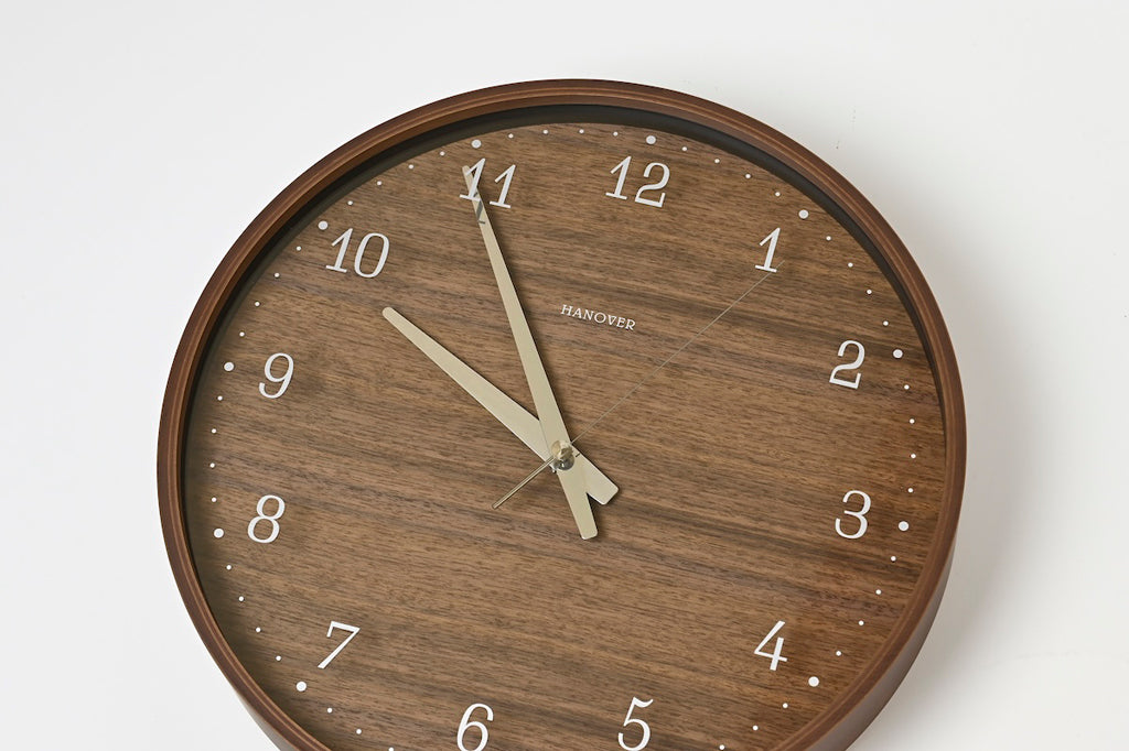 Lemnos Brownie（ブラウニー）ブラウン 掛け時計  PC25-12W BW