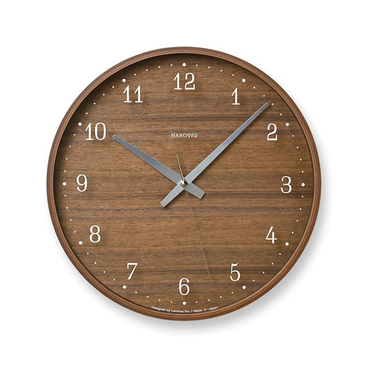 Lemnos Brownie（ブラウニー）ブラウン 掛け時計  PC25-12W BW