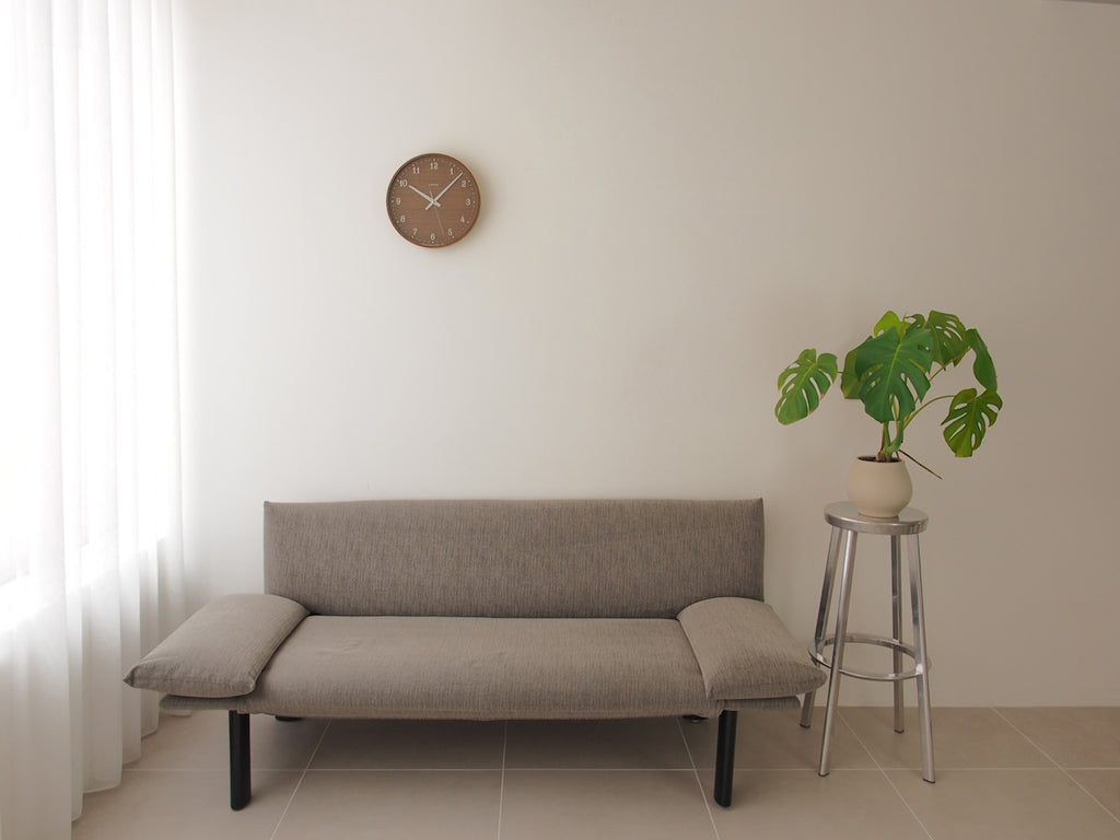 Lemnos Brownie（ブラウニー）ブラウン 掛け時計  PC25-12W BW