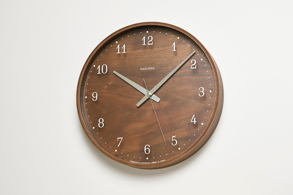 Lemnos Brownie（ブラウニー）ブラウン 掛け時計  PC25-12W BW