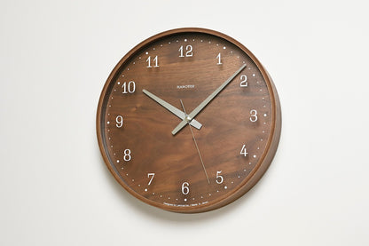 Lemnos Brownie（ブラウニー）ブラウン 掛け時計  PC25-12W BW