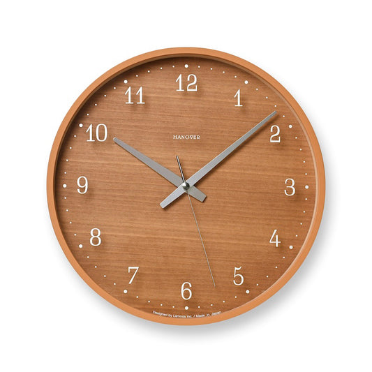 Lemnos Brownie（ブラウニー）ミドルブラウン 掛け時計  PC25-12W MBW