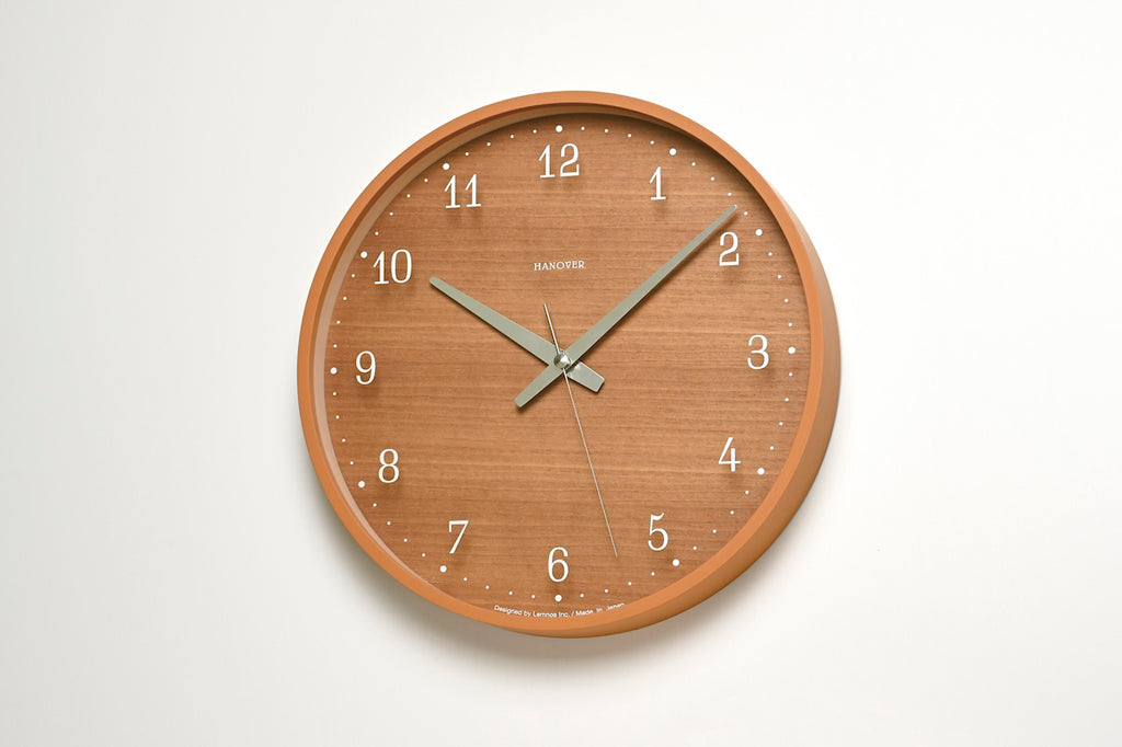 Lemnos Brownie（ブラウニー）ミドルブラウン 掛け時計  PC25-12W MBW