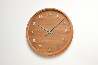 Lemnos Brownie（ブラウニー）ミドルブラウン 掛け時計  PC25-12W MBW