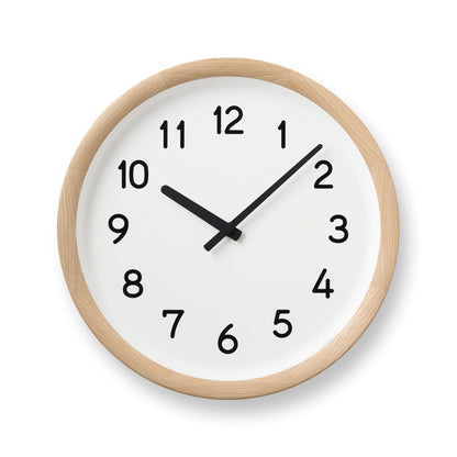 Lemnos basin number（ベイスン ナンバー）ナチュラル 壁掛け時計 PIL23-04 NT