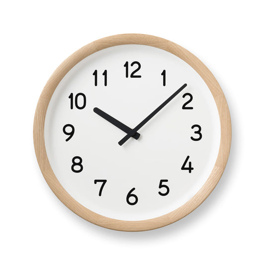 Lemnos basin number（ベイスン ナンバー）ナチュラル 壁掛け時計 PIL23-04 NT