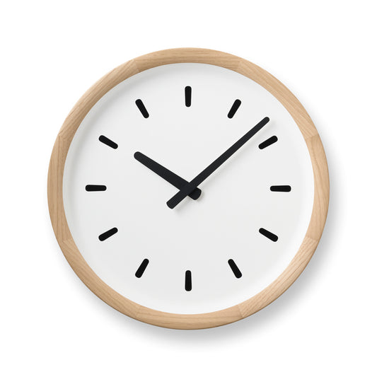 Lemnos basin line（ベイスン ライン）ナチュラル 壁掛け時計 PIL23-05 NT