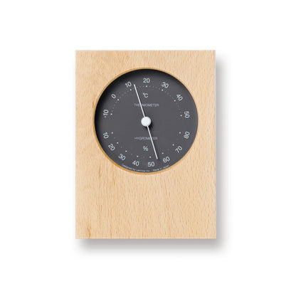 Lemnos DUO（デュオ）ホワイト/グレー  温湿度計 PTH10-23