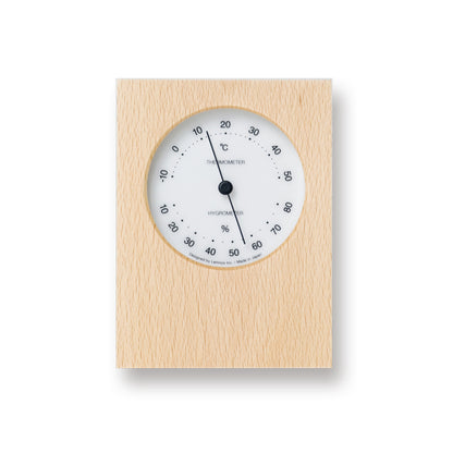 Lemnos DUO（デュオ）ホワイト/グレー  温湿度計 PTH10-23