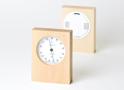 Lemnos DUO（デュオ）ホワイト/グレー  温湿度計 PTH10-23