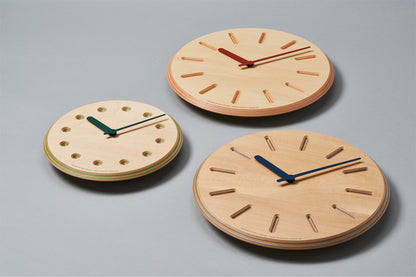 Lemnos Paper-Wood CLOCK（ペーパーウッド クロック）ネイビー・line 掛け時計  DRL19-06 NV