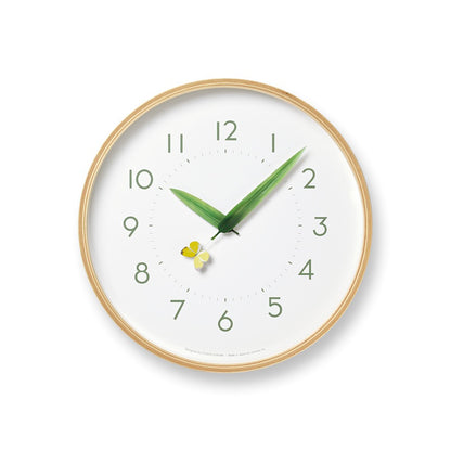 Lemnos とまり木の時計 モンキチョウ 掛け時計  SUR18-16 MONKI