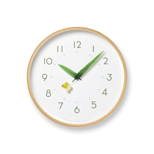 Lemnos とまり木の時計 モンキチョウ 掛け時計  SUR18-16 MONKI