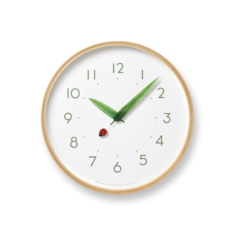 Lemnos とまり木の時計 てんとう虫 掛け時計  SUR18-16 TENTO