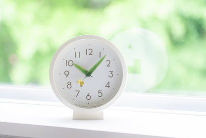 Lemnos とまり木の時計 mini モンキチョウ 掛け置き兼用  SUR20-06 MONKI