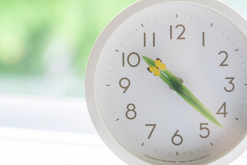 Lemnos とまり木の時計 mini モンキチョウ 掛け置き兼用  SUR20-06 MONKI