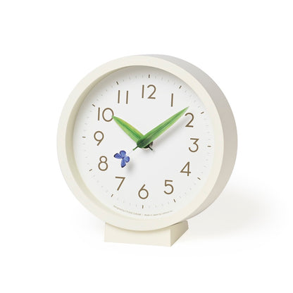 Lemnos とまり木の時計 mini ルリシジミ 掛け置き兼用  SUR20-06 RURI