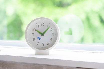 Lemnos とまり木の時計 mini ルリシジミ 掛け置き兼用  SUR20-06 RURI