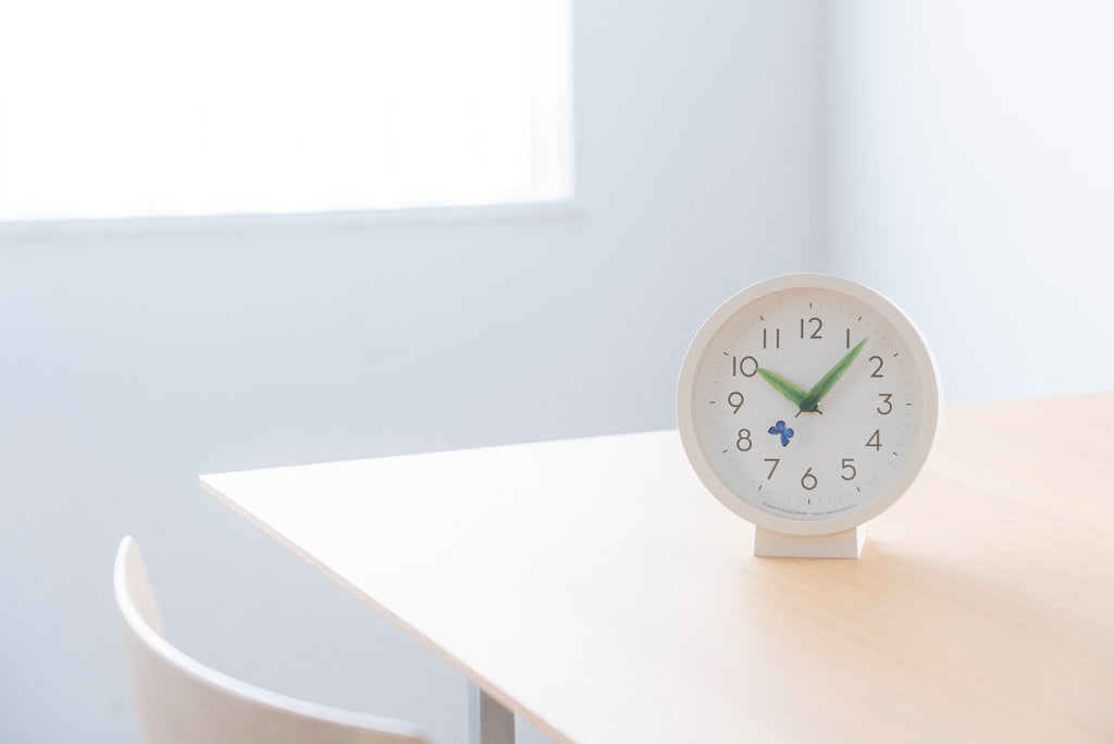 Lemnos とまり木の時計 mini ルリシジミ 掛け置き兼用  SUR20-06 RURI