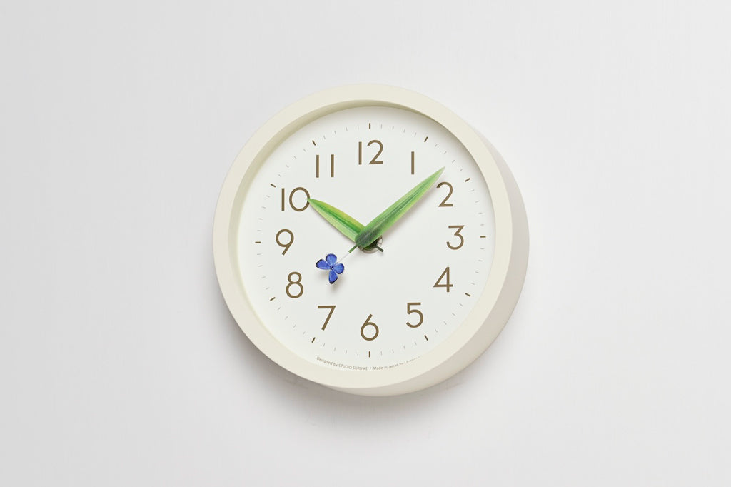 Lemnos とまり木の時計 mini ルリシジミ 掛け置き兼用  SUR20-06 RURI