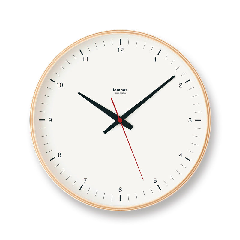Lemnos Plywood clock（プライウッド クロック）壁掛け時計 T1-017(1)