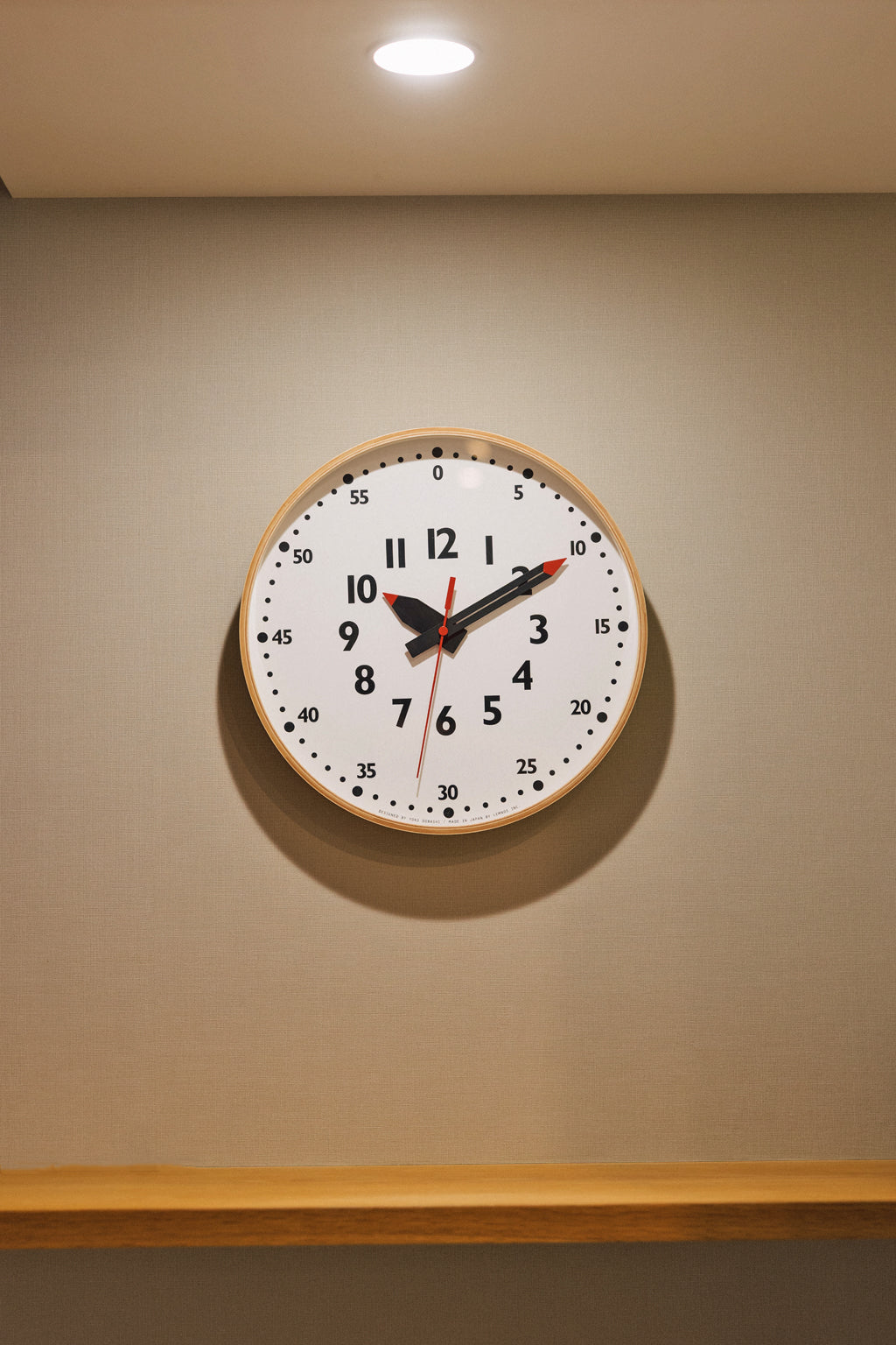 Lemnos fun pun clock  [ ふんぷんくろっく ]  掛時計 Mサイズ ナチュラル/ブラウン