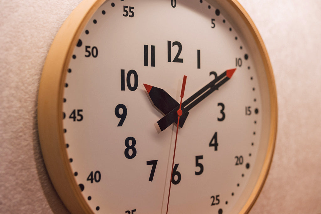 Lemnos fun pun clock  [ ふんぷんくろっく ]  掛時計 Mサイズ ナチュラル/ブラウン