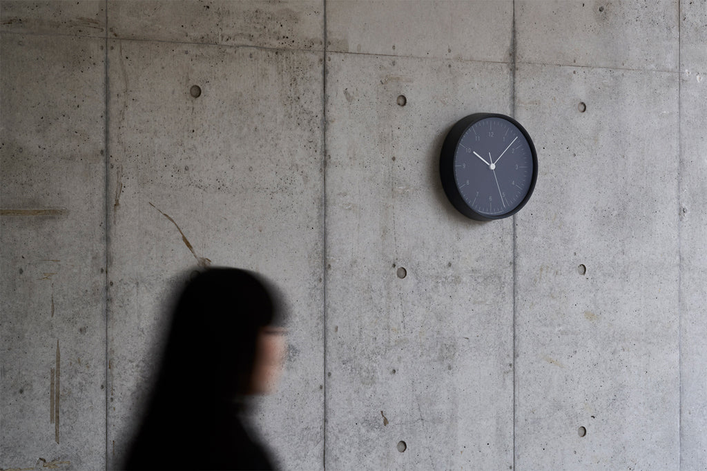 Lemnos City Pop （シティポップ）ブラック 壁掛け時計 YK23-03 BK