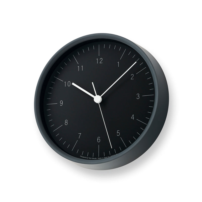 Lemnos City Pop （シティポップ）ブラック 壁掛け時計 YK23-03 BK