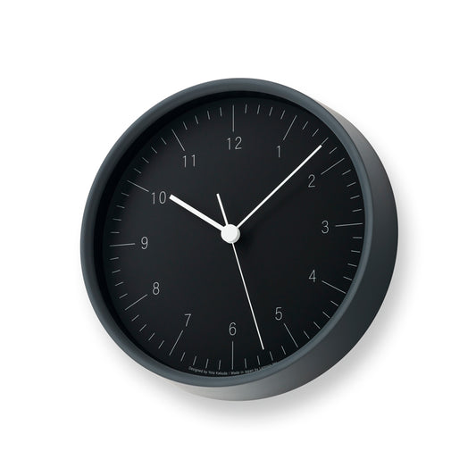 Lemnos City Pop （シティポップ）ブラック 壁掛け時計 YK23-03 BK