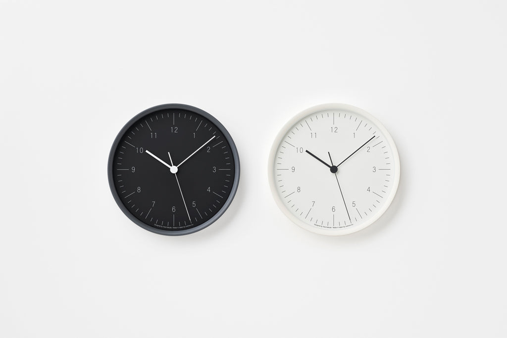 Lemnos City Pop （シティポップ）ブラック 壁掛け時計 YK23-03 BK