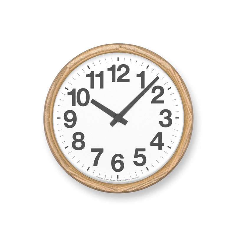 Lemnos Clock A OAK（クロック エー オーク）掛け時計 YK24-12