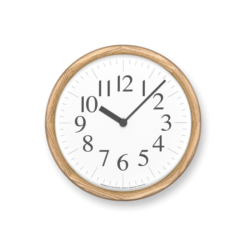 Lemnos Clock B OAK（クロック ビー オーク）掛け時計 YK24-13