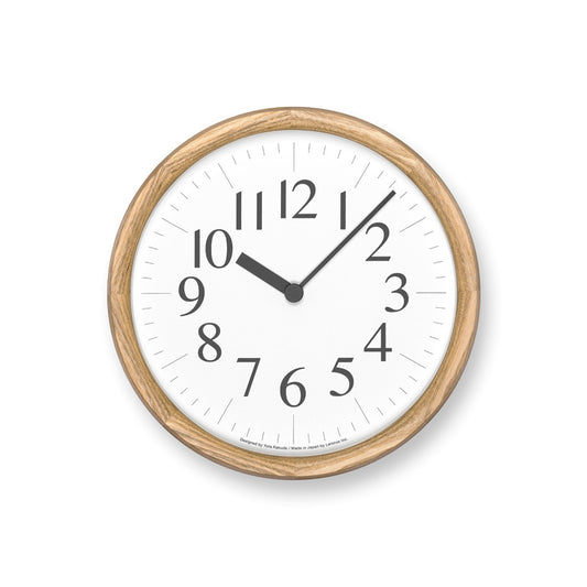 Lemnos Clock B OAK（クロック ビー オーク）掛け時計 YK24-13