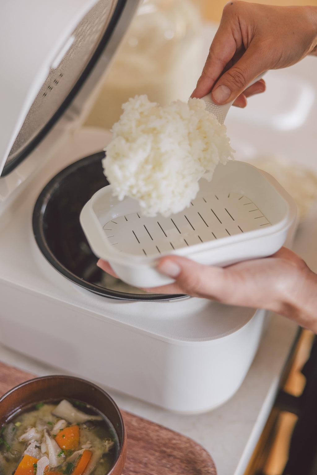 marna（マーナ）極 冷凍ごはん容器 大 ホワイト 2個入