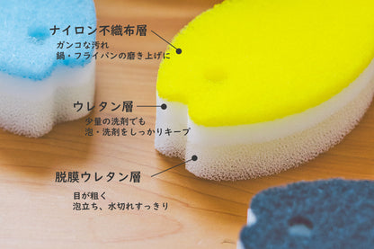 marna（マーナ）おさかなスポンジ 全14色