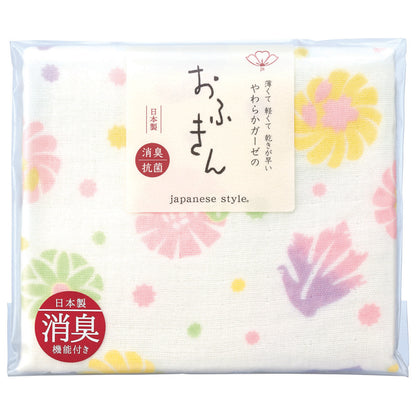 japanese style やわらかガーゼのふきん 日本製 泉州 抗菌防臭コットン使用 全8種  ループ付き