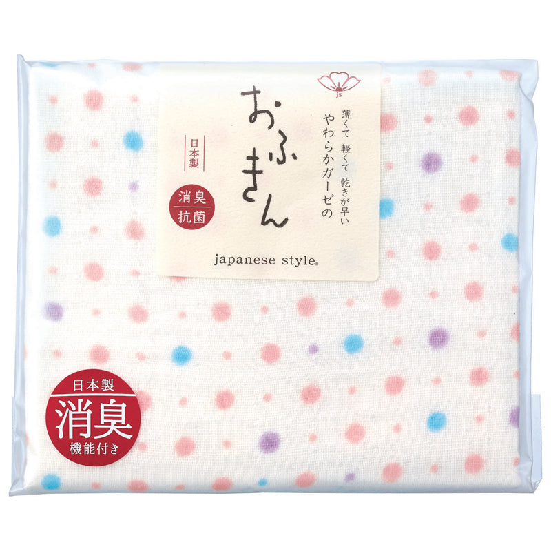 japanese style やわらかガーゼのふきん 日本製 泉州 抗菌防臭コットン使用 全8種  ループ付き