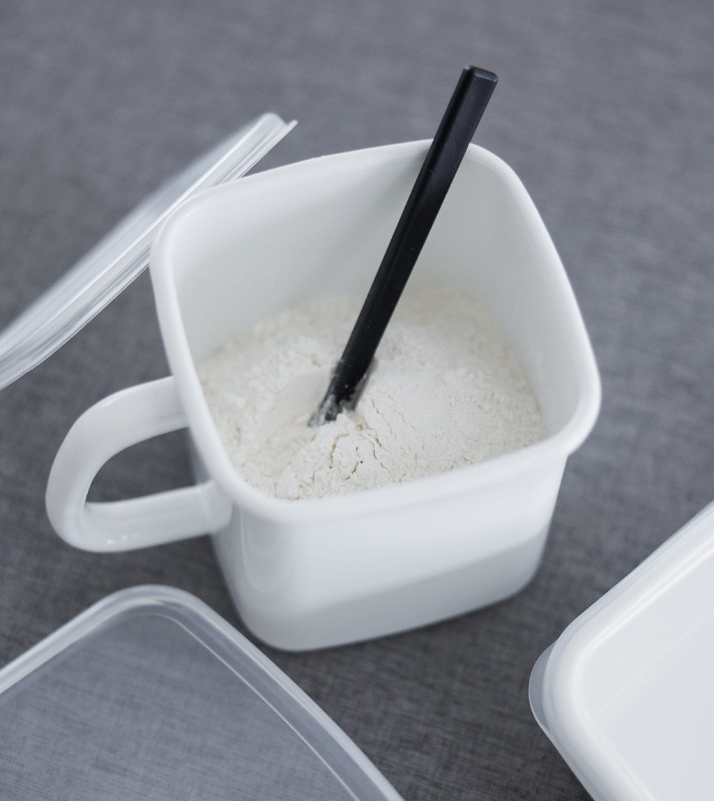 野田琺瑯 White Series 持ち手付 ストッカー《 角型 L 》 シール蓋付  日本製