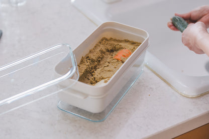 AUX（オークス） [ Leye レイエ ] ぬかどこボックス 1kg用 日本製 専用しゃもじ付き コンパクトサイズ