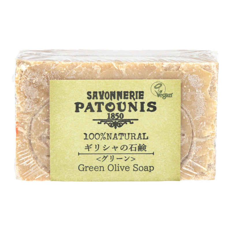 PATOUNIS（パトーニス）バージンオリーブオイル100％ ギリシャの石けん グリーン 120g  イーエフインターナショナル