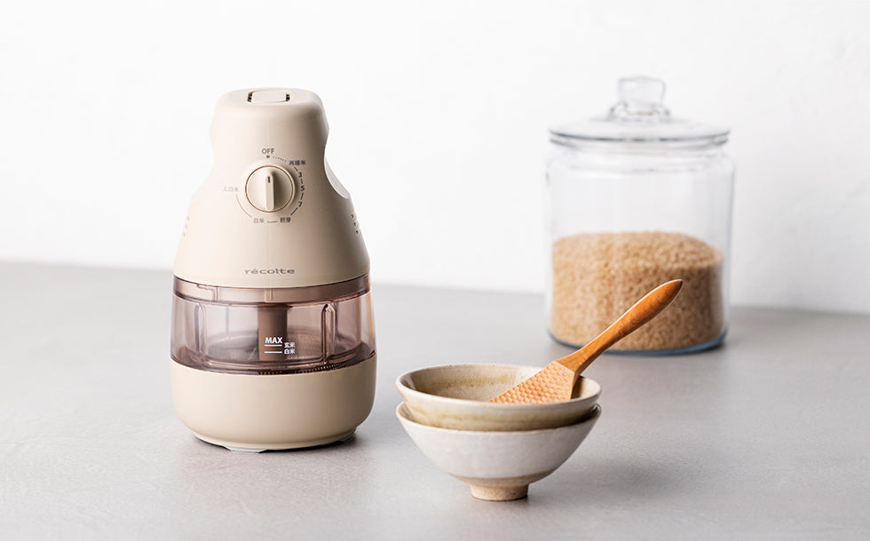 récolte（レコルト）コンパクト精米機 クリームホワイト