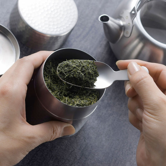 茶考具 茶筒 小 ステンレス製 日本製