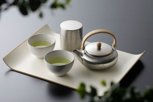 茶考具 平型急須 つる手 茶こし付き ステンレス製 日本製